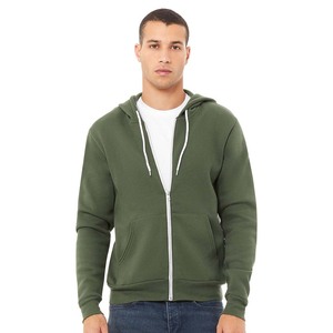 Sweat à capuche unisexe Bella Canvas en polaire polycoton à fermeture éclair intégrale - Product Image 1