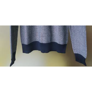 Pull-over à manches longues en coton 100% pour homme, tricotage 12 jauges, motif uni, ourlet et poignets contrastés, fabriqué au Bangladesh, sans logo - Product Image 2