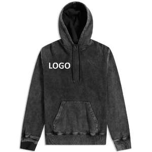 Precio al por mayor 100% algodón lavado ácido sudaderas con capucha de talla grande/Oversized Vintage Sun Faded Hoodie para ropa de chándal - Product Image 4