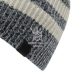 Bonnets d'hiver Chapeaux sur mesure Chapeaux d'hiver à rayures jacquard Vente en gros Bonnets en laine biologique personnalisés - Product Image 4