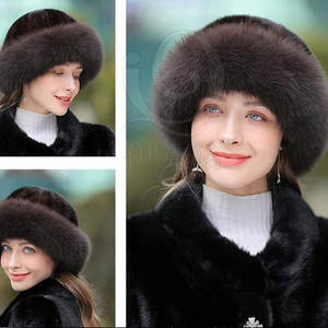 Gorro de punto de moda con textura de piel y ajuste moderno Gorro de piel de uso diario con ajuste relajado y forro suave - Product Image 2