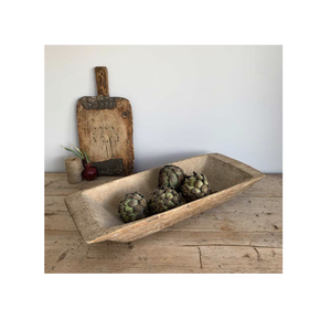 Cuenco de masa de madera decorativo natural, centro de mesa tallado a mano, cuenco de frutas de madera para servir masa redonda - Product Image 5