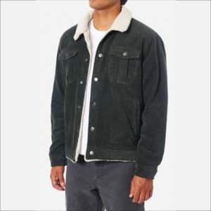 Alta calidad mejores hombres Denim lona chaquetas de invierno transpirable con capucha forro polar logotipo personalizado Botón de gran tamaño al por mayor - Product Image 3