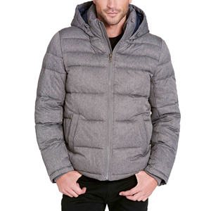 Chaqueta de hombre acolchada de calle alta para hombre de marca personalizada 100% poliéster ligero con cremallera completa gris impermeable para chaqueta de hombre de invierno - Product Image 4