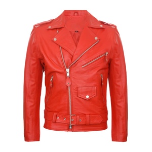 Chaqueta de motorista de cuero de vaca Brando para hombre, totalmente personalizable, ajustada, diseño de moda, tela estampada en todos los colores - Product Image 5
