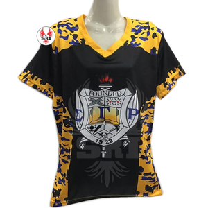 T-shirt en coton pour femmes avec broderie de la sororité Sigma Gamma Rho |   Sororité SGRho, maillot en coton et polyester brodé sur mesure pour femmes - Product Image 2