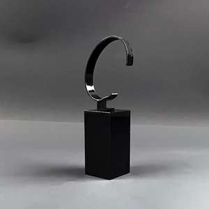 อะคริลิคขัดเงาแบบกำหนดเองปี 2026 สำหรับแท่นวางนาฬิกา ชั้นวางมุมพลาสติกสลักด้วยเลเซอร์ ประกอบง่าย ฐานสีดำและสีขาว - Product Image 3