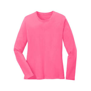 Vêtements décontractés T-shirt uni à manches longues et col rond pour femmes T-shirt à manches longues de qualité supérieure pour femmes parfait pour un usage quotidien - Product Image 5