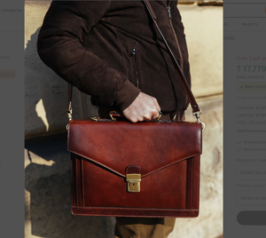 Leather <b>Briefcase</b>,Brown Leather <b>Briefcase</b>, Mens Leather <b>Briefcase</b>, Laptop Bag Gifts for Him Leather <b>Briefcase</b> Man - Product Image 2