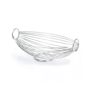 Bol à fruits en métal noir artisanal en gros pour la décoration de la maison, panier à fruits décoratif pour la table à manger et la cuisine - Product Image 3