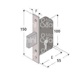 Serrure de roue à 2 tours, cylindre en forme non inclus - Product Image 1