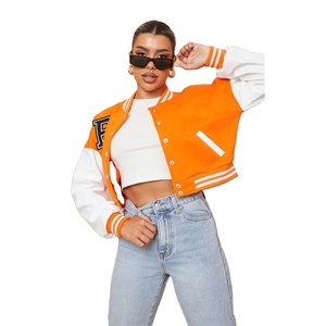 New Streetwear Style Long Sleeve Slim Fit Women Varsity Jacket Raw Breathable Design Your Own Comfortable Fit OEM Service - Product Image 1