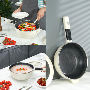 Pentola elettrica a nido d'ape con coperchio, padella elettrica in acciaio inox - Product Image 1