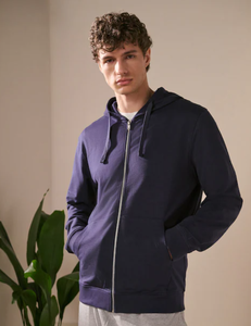 เสื้อฮู้ดสำหรับผู้ชายแบบสั่งตัดโลโก้แบบปกติแบบรูดซิปดีไซน์แบบหลายสีล้วนผ้าฝ้าย100% 320 GSM สไตล์ลำลอง - Product Image 3