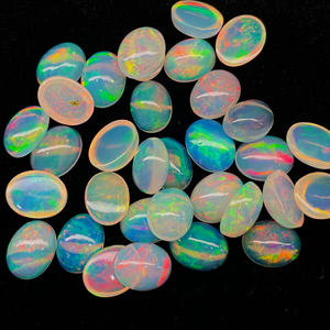 Cabochon d'opale éthiopienne bonne qualité Multi Flashy Opal Cabochon Lot forme ovale Welo opale pour la fabrication de bijoux - Product Image 3