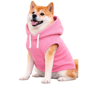 Pink <b>Dog</b> Hoodie Soft Solid Color Pet Sweatshirt Cozy Warm Pullover Hoodie <b>for</b> Everyday Wear - Product Image 1