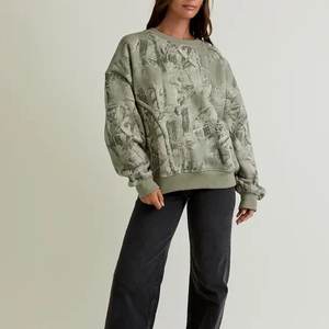 Custom Women's Crew Neck Long Sleeve Solid Breathable 100% Cotton Oversized Shoulder Casual <b>Vintage</b> Winter Autumn Pullover - Product Image 5