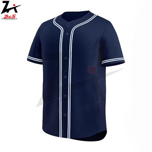 Uniformes de maillot de baseball en polyester personnalisés de haute qualité respirants et coupe régulière ensembles de styles les plus récents pour les équipes - Product Image 2