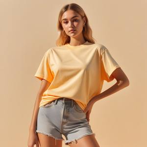 Holesale-camisa informal de cuello redondo para mujer, 100% - Product Image 4