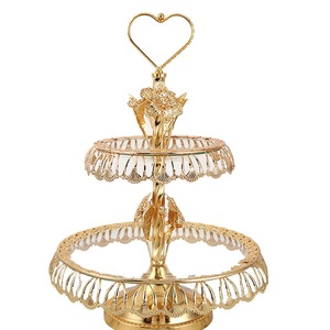 Decoración superior Accesorios para servidor de pasteles de fiesta de boda Soporte para pasteles de un solo nivel Postre Servidor de pasteles de frutas Soporte de metal - Product Image 5
