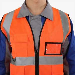 Unisex Green High Visibility <b>Reflective</b> Safety Vest Summer Workwear with Canvas <b>Top</b> and Cotton Fill Hot Sale for Men and Women - Product Image 4