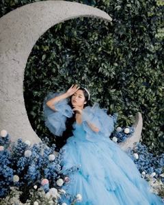 Robe de conte de fées en tulle pour femmes Robe de réception de mariage Robe d'anniversaire Photoshoot pour femmes Robe de soirée - Product Image 3