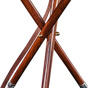 Classic Wooden Tripod Stool Hunting Shooting Fishing Tripod Stool Leather <b>Seat</b> Camping Outdoor Indoor Chair - Product Image 2