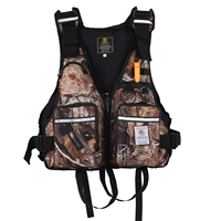 Gilet de pêche et de chasse marin professionnel multifonctionnel, couleur personnalisable, respirant, gilet de sauvetage d'hiver portable à grande flottabilité