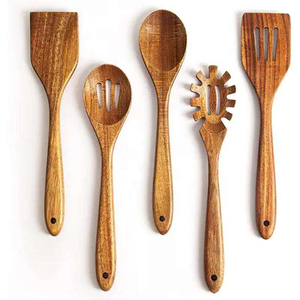 Juego de Utensilios de Cocina de Madera Ecológicos Modernos Hechos a Mano para Servir en Fiestas, Cocinar y Cenar - Product Image 3
