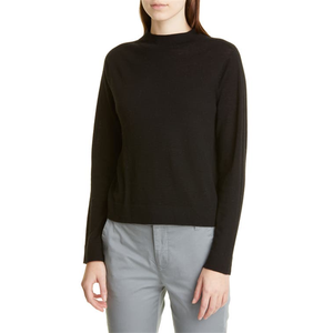 Cardigan da Donna Vince in Misto Lana e Mohair con Collo a Imbuto, Traspirante, Nero, Taglia L, per la Stagione Invernale - Product Image 4