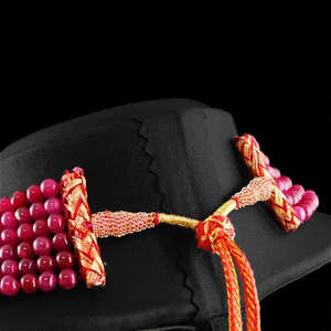 AAA+ Quality 552.65 CTS EARTH MINED 6 STRAND ENHANCED <b>RUBY</b> ROUND BEADS <b>NECKLACE</b> (DG) Cus-Jew9 - Product Image 2