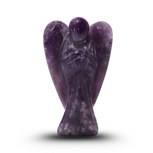 Estatuilla de Ángel de lepidolita Natural, cristal curativo tallado, regalo espiritual, energía Reiki, decoración del hogar, ornamento, proveedor mayorista - Product Image 1