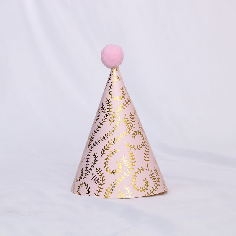 CIMAXIC Chapeaux d'Anniversaire 5 Pcs Fournitures d'Anniversaire Créatives Chapeau Boule Duveteux d'Anniversaire pour Fête d'Anniversaire,11.42X6.69X0.04 Pouces
