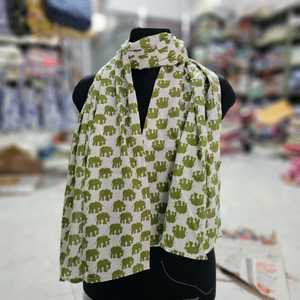 Pañuelos de algodón estampados a mano, estolas de 12x72 pulgadas bellamente elaboradas - Product Image 2