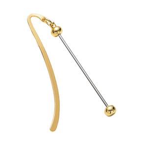 A charming handmade neck <b>bookmark</b> featuring a smooth hook design and a beautiful golden finished - Product Image 5