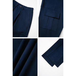 กางเกงคาร์โก้ผู้ชายผ้าฝ้ายมีหลายกระเป๋ากางเกงกลางแจ้งดูคลาสสิก - Product Image 5