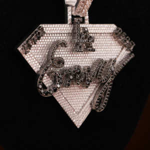 925 plata esterlina Moissinatie personalizado en forma de diamante colgante completo helado blanco y negro Moissanite Hip Hop colgante regalo Fot Him - Product Image 4