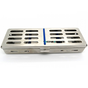 Hot <span class=keywords><strong>b</strong></span>án thép không gỉ 7 mảnh khử trùng Cassette CE đánh dấu an toàn phẫu thuật dụng cụ y tế khay Hướng dẫn sử dụng nguồn điện - Product Image 1