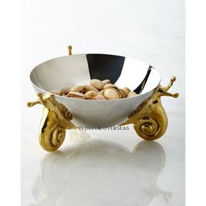 ชามใส่ผลไม้และถั่ว3ช่องทำจากอะลูมิเนียมดีไซน์ลายนกสาขาสะดุดตา - Product Image 3