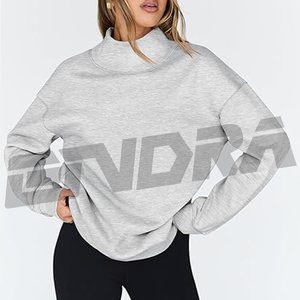 À la mode reine femmes surdimensionné sweat à manches longues col roulé pull haut polaire coupe ample doux décontracté automne hiver streetwear - Product Image 2