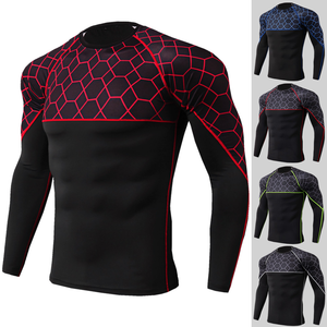 Top Trending Rash Guards Diseño de rayas personalizado Poliéster Spandex Manga completa Entrenamiento Rash Guards a precios muy baratos - Product Image 2