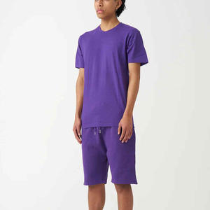 100% coton respirant fait ensembles d'été pour hommes O cou t-shirts et shorts ensembles fabriqués au Pakistan prix de tas de haute qualité - Product Image 2