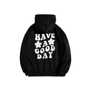 Sweat à capuche pour homme en coton lourd 400 GSM, motif lettres au crochet, doublure 100% coton, coupe oversize, imprimé personnalisé, collection automne - Product Image 4