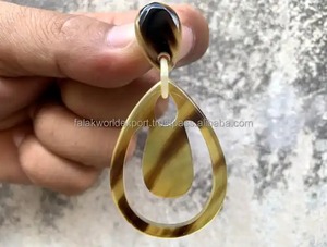 Pendiente de cuerno de alta calidad con 100% natural de alta calidad y nuevo diseño para bodas y fiestas de niñas - Product Image 4