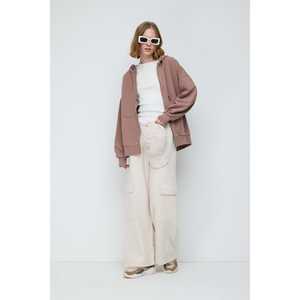 Sudadera Extra Grande con Cierre y Efecto Desgastado - Product Image 3