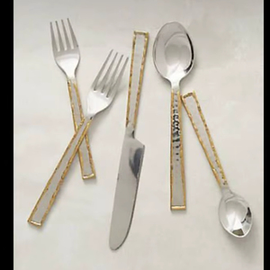 การออกแบบช้อนและชุดช้อนส้อมที่กำลังเป็นที่นิยม ทำจากโลหะคุณภาพสูง ใช้ในบ้านและร้านอาหาร - Product Image 2