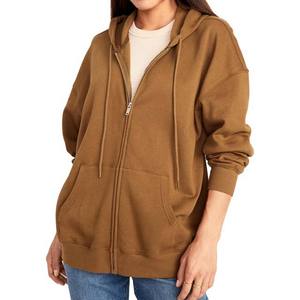 Sweat à capuche surdimensionné en coton lourd de haute qualité, logo personnalisé, impression par transfert thermique en relief, sweat à capuche pour femmes - Product Image 1