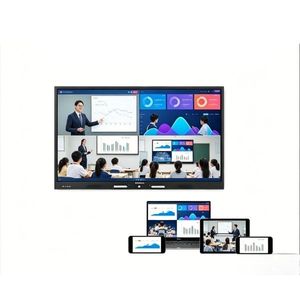 Tableau blanc interactif intelligent de 65 pouces, écran tactile 4K 20 points, IA, double système d'exploitation Android/<span class=keywords><strong>Windows</strong></span> pour l'éducation et les entreprises, OEM ODM - Product Image 5