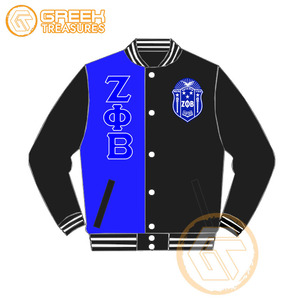 Zeta Phi Beta เสื้อแจ็กเก็ตทีมโรงเรียนสำหรับผู้หญิงผ้าซาตินปักตราตัวอักษรคุณภาพสูงระบายอากาศได้ดี - Product Image 4