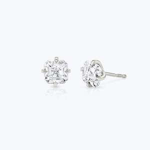 Boucles d'oreilles clous en moissanite taille ronde 1,90 TCW serties de griffes pour femme, en argent sterling 925, classiques - Product Image 2
